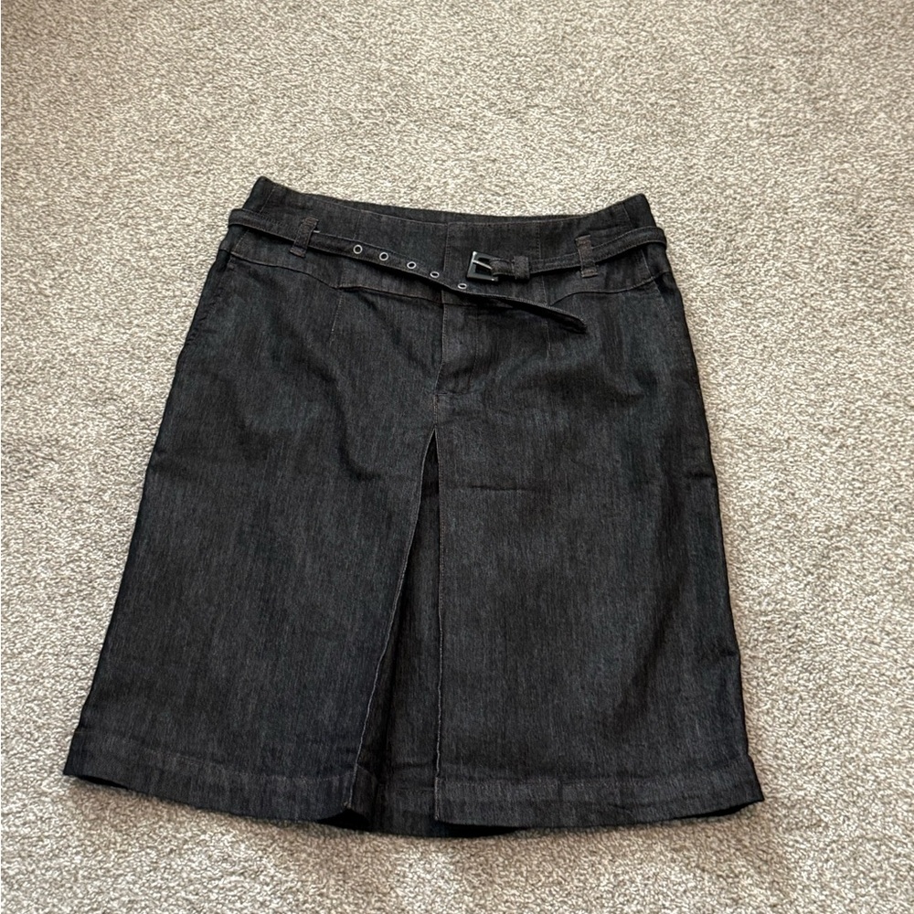 Axcess Black Pencil Skirt with Belt
